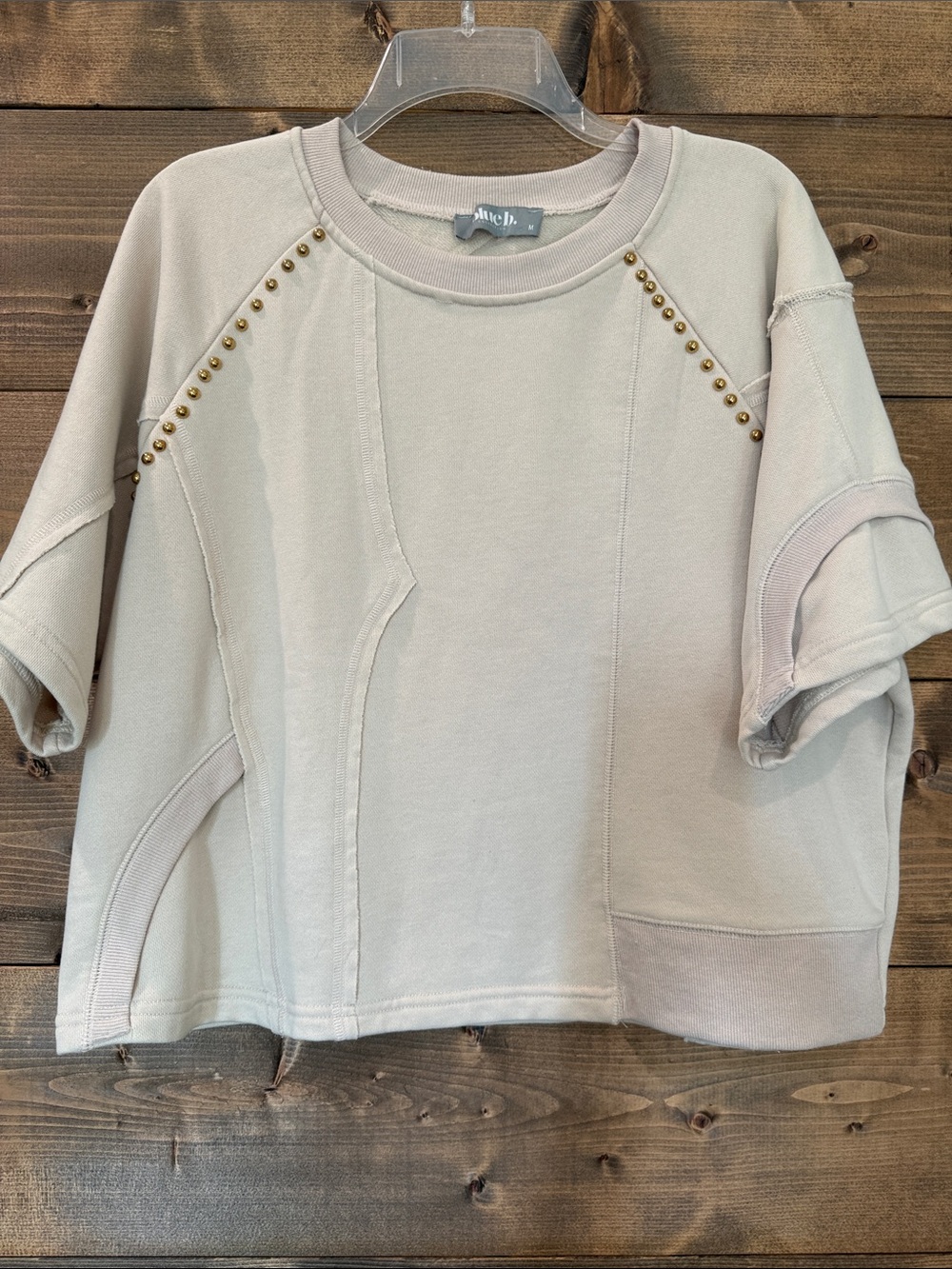 blue.b Collection Taupe Crewneck Sweatshirt